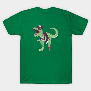 Pirate T-Rex Cartoon T-Shirt